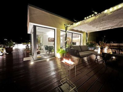 Maisonette-Penthousewohnung mit Dachterrasse und Sauna in Esslingen-Kornhalde