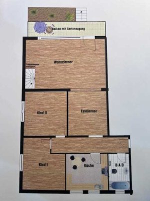 Geräumige 4-Zimmer Wohnung mit Balkon und Garage in Bergisch Gladbach