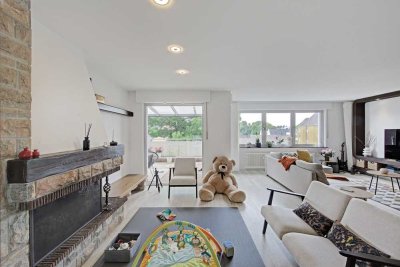 luxuriös sanierte ETW mit überdachter Terrasse und offenem Kamin