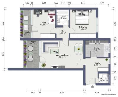 Einziehen & wohlfühlen! Hochwertig sanierte 3-Zimmer mit Balkon!