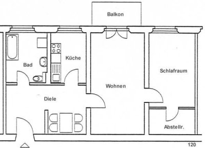 Geräumige 2-Raumwohnung am Waldrand