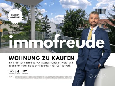 Zum Verkauf steht eine süd- / nordseitig ausgerichtete 4 Zimmer generalsanierte Altbauwohnung mit 12 m² Balkon , in Wien Penzing, nahe der U4 Station “Ober St. Veit” und in unmittelbarer Nähe zum Baumgartner-Casino-Park.