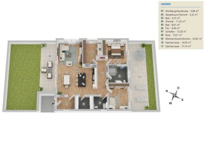 Erstbezug: Exklusive 4-Zimmer Penthouse-Wohnung mit 2 Dachterrassen in Karlsbad (Spielberg)