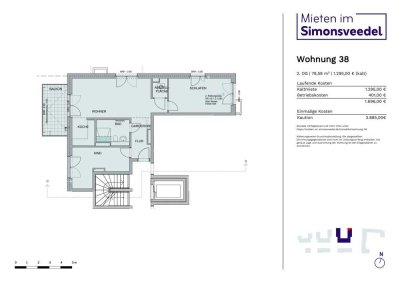 ,,Simonsveedel" Großzügige 3,5-Zimmer-Neubauwohnung mit Balkon in K-Weidenpesch! Erstbezug!