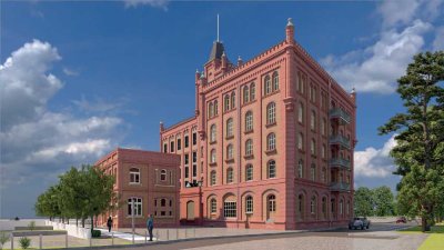 Exklusive Wohnungen im Fabrikschloss direkt am Rhein, provisionsfrei