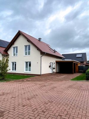 Reserviert: Doppelhaushälfte mit Terrasse, Carport und Gerätehaus in Molbergen