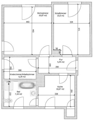 3-Raum Wohnung mit Garten + Stellplatz im Erstbezug