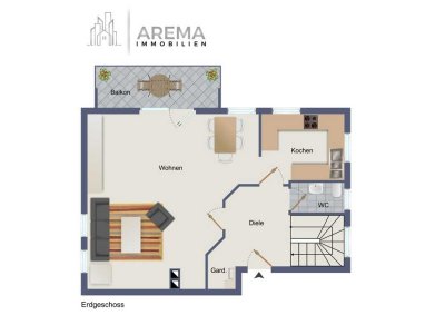 Attraktive Erdgeschosswohnung mit Garten und Garage in Top-Lage von Jügesheim – 102 m²