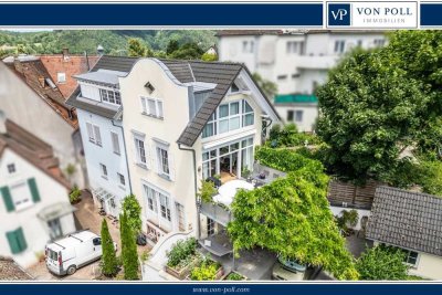 Historisches Stadthaus mit 2 Wohnungen Terrassen, Garage und 3 Stellpl. +++ saniert u. modernisiert