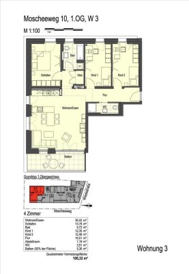 4-Zimmer-Wohnung mit Einbauküche!