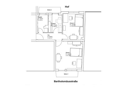 Helles großes WG-ZIMMER!! mit Balkon am Wöhrder See in 2er WG