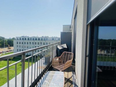 Single-Appartement, Pärchenoase oder Cityzweitwohnung - Penthouse mit 2 Zimmern und Balkon