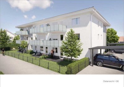 Neubau Erstbezug 2-Zimmer, 2. OG, Aufzug, Balkon, EBK, WP mit PV-Anl., FBH, Lüftungsanlage, Carport