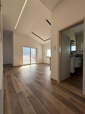 Exklusive 3,5-Zimmer-Dachgeschosswohnung mit geh. Innenausstattung mit Balkon und EBK in Burgrieden