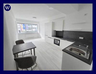 KLEIN+FEIN = DEIN! Neues 1-Zimmer-Apartment mit Einbauküche + neues Bad mit Walk-In-Dusche + Aufzug
