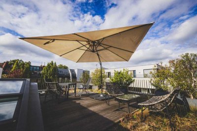 Penthouse-Maisonette mit Dachterrasse im Herzen von Bornheim