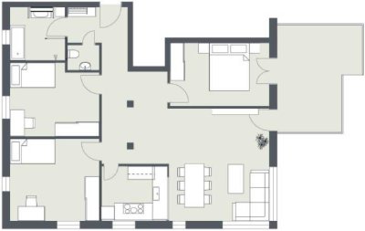 Moderne 4-Zimmer Wohnung mit Balkon