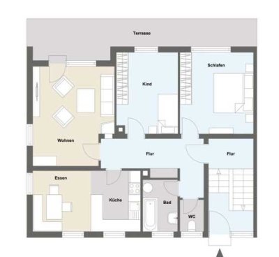 Ansprechende 3,5-Zimmer-Wohnung mit EBK in Hochdorf