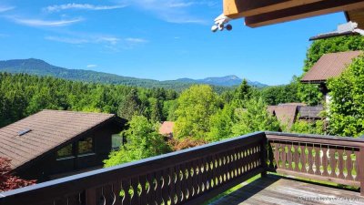 Ruhig, sonnig, Bergpanoramablick!
Großzügiges Ferienchalet 
mit Panoramaterrasse im Chiemgau