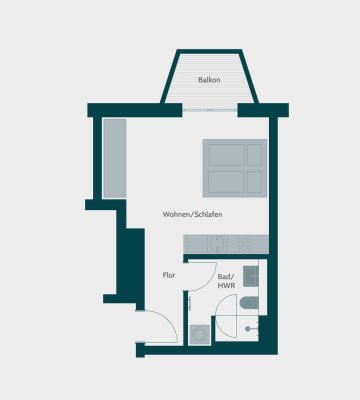 Nachmieter gesucht: Helle 1-Zimmer-Wohnung mit Aufzug im 4. OG