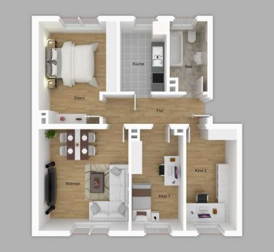 Gemütliche 4- Zimmer Wohnung in Rauenstein!