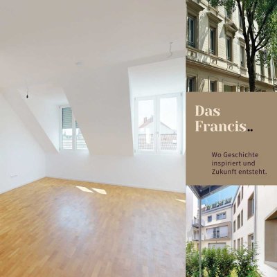 Über den Dächern der Weststadt: 4-Zimmer-Wohnung mit großer Dachterrasse im Francis!