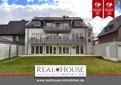 REAL HOUSE: Gartenwohnung im Stil eines Einfamilienhauses – Zentrale Lage Pulheim.