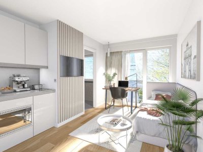 Modernes 1-Zimmer-Apartment mit Gemeinschafts- und Fitnessraum