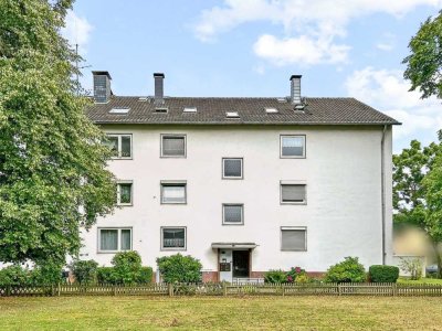 Charmante 3-Zimmer-Wohnung in zentraler Lage von Moers-Asberg mit Balkon und Blick ins Grüne
