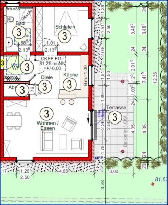 Hochwertige NEUBAU – 2 Zimmer-Eigentumswohnungen mit Terrasse und Gartenteil in ruhiger Lage