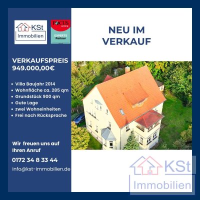 Stilvolle Villa mit Charme und Platz für zwei Familien in guter Lage von Markkleeberg