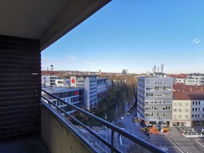 4,5-Zimmer-Wohnung mit Fernblick, zwei Balkonen & Einbauküche – Neu-Ulm Zentrum