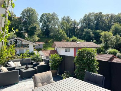 Designer-Stadthaus mit Dachterrasse & Bergblick im Herzen von Bad Aibling