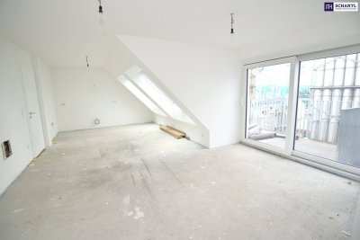 Genießen Sie den Weitblick über die Dächer Wiens – 3-Zimmer-Dachgeschosswohnung mit sonnigem Balkon - nahe Hauptbahnhof