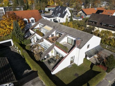 Rarität in Grünwald - Freies Apartmenthaus mit 8 Terrassen-Wohnungen