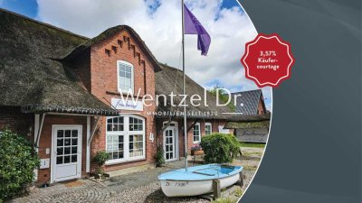 Reetdach-Idyll mit Café, Verkaufsraum und großzügigem Wohnbereich in Fockbek
