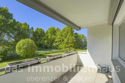 Hochparterre-Wohnung mit herrlichem Ausblick ins Grüne !