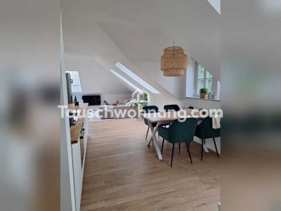 Tauschwohnung: Helle DG-Wohnung nahe Elbe - modern und ruhig mit Balkon