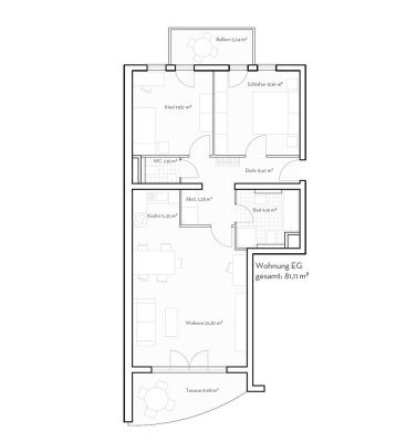 Gepflegte 3-Zimmer-Hochparterre-Wohnung mit Garten, Balkon, TG und EBK in Hattersheim am Main