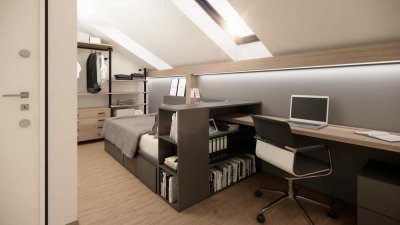 Eichstätt: Modernes Studentenapartment im neuen Dachgeschossausbau - möbliert & in direkter Uninähe