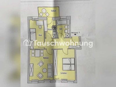 Tauschwohnung: Schöne 3-Raumwohnung mit Tageslicht Bad und Balkon