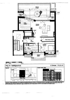 Exklusives Penthouse mit 2,5 Zimmern und Dachterrasse in Hamburg-St. Georg