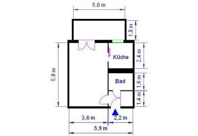 1-Raumwohnung für Senioren