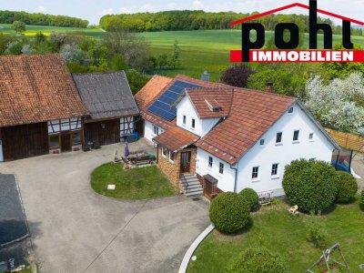 Umfangreich saniertes Bauernhaus in einem Ortsteil von Bad Rodach! Großer Garten + Scheune!