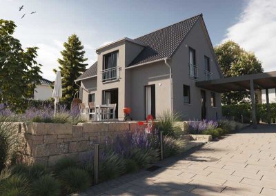 Geborgenheit zum Anfassen – Ihr Massivhaus, exakt nach Ihren Bedürfnissen gebaut. Bauplatz real.