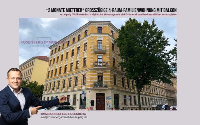 *2 Monate mietfrei* 
Familien(t)raum mit Balkon – 4 Zimmer in Leipzigs Osten