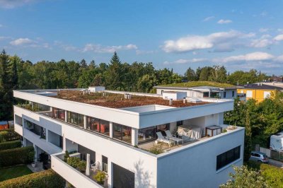 Ganz oben, ganz privat. Penthouse mit großer Dachterrasse