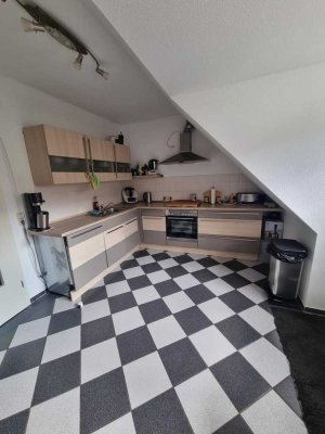 schnuckelige Dachwohnung in Kirchdorf mit Balkon und Gartennutzung