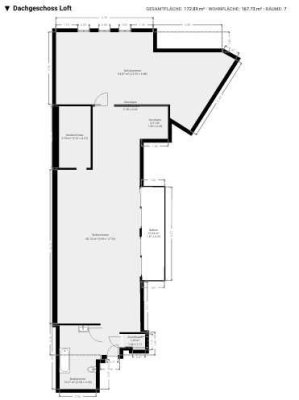 Exklusive Dachgeschosswohnung im modernen Loftstil mit Balkon - zentral im Herzen von Dülmen