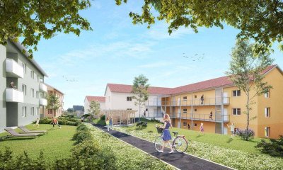 PROVISIONSFREI - ERSTBEZUG - Helle 3-Zimmer-Wohnung in ruhiger Lage mit Garten - SÜDSEITIG - geförderte Miete - 3 Zimmer
